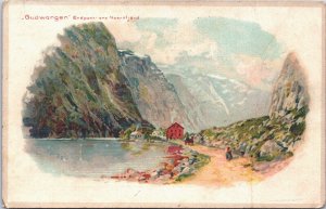 Norway Gudvangen Nordfjord Litho Postcard 03.61