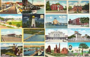 Large Lot of 900 Linen and Older Vintage US Postcards 1900s-1950s All Unused