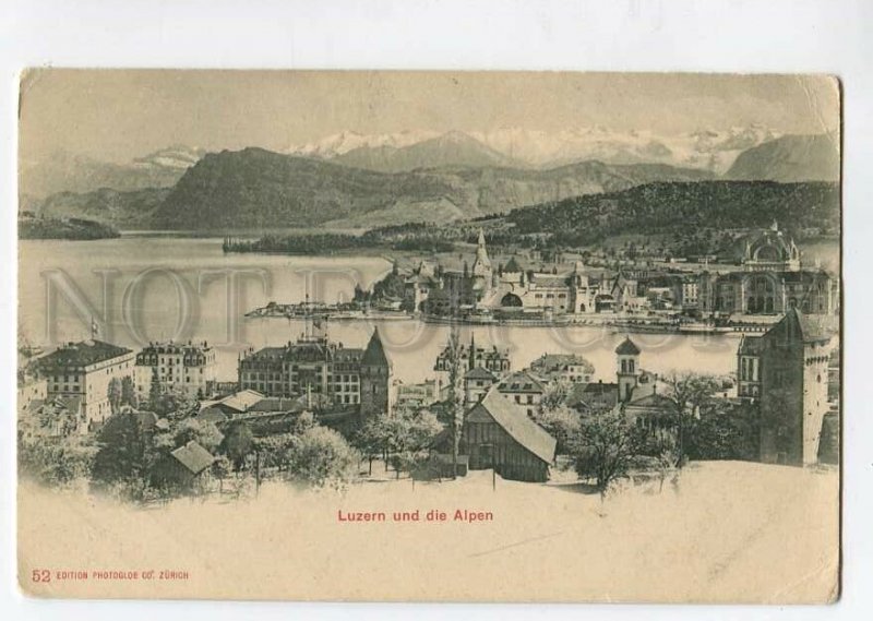 3086710 SWITZERLAND luzern und die Alpen Vintage PC