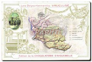 Old Postcard geographical map of Chocolaterie & # 39Aiguebelle Vaucluse Orang...