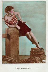 Olga Baclanova Film Actress Hand Coloured Tinted Real Photo Postcard