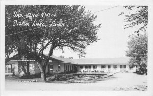 1940s Sail Inn Motel Storm Lake Iowa RPPC Photo Postcard 8915