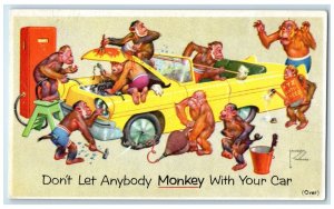 Prestone Xyz Anti Freeze Monkeys Lawson Wood Advertising Vintage Postcard