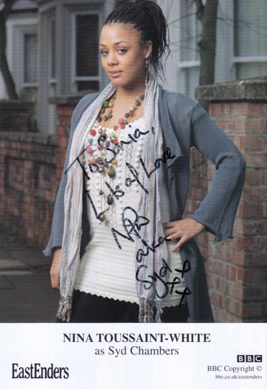 Nina Toussaint White as Syd Chambers BBC Eastenders Hand Signed Cast Card Photo