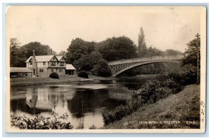 1908 Iron Bridge Chester Cheshire England Vintage RPPC Photo Postcard