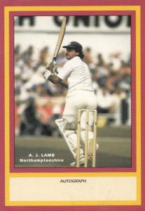 AJ Lamb Northamptonshire Limited Edition Vintage Cricket Trading Photo Card