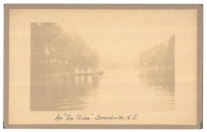 At The Pines, Branchville, New Jersey Unused Real Photo Postcard RPPC, Rowboat