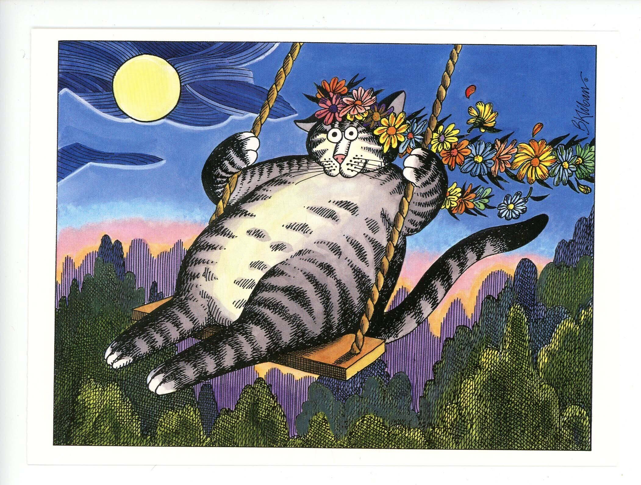 Kliban's Cats II Swingin' Cat. Artist Judith Kamman Kliban Topics