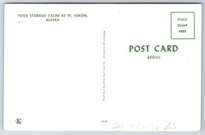 Alaska~Food Storage Cache Structure W/ Ladder @ Fort Yukon~Koppel Vintage PC
