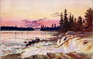 Bala Falls Lake Muskoka ON Ontario Russell Artist Unused Postcard H54