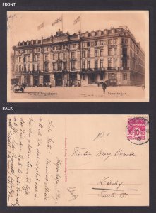 Vintage postcard DENMARK Copenhagen Hotel Angleterre 1913