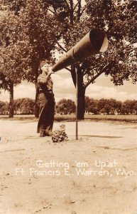 Warren Wyoming Fort Francis Morning Call Real Photo Postcard AA19730