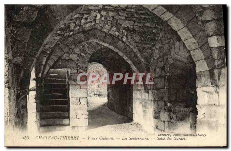 Old Postcard Chateau Thierry Vieux Chateau The Underground Guard Room