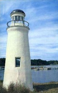 Lighthouse, Kennebunk River in Kennebunkport Village, Maine