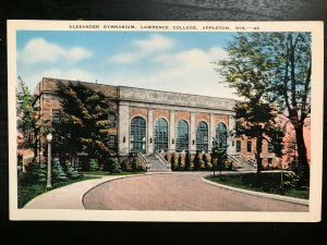 Vintage Postcard 1915-1930 Alexander Gymnasium Lawrence College Appleton WI