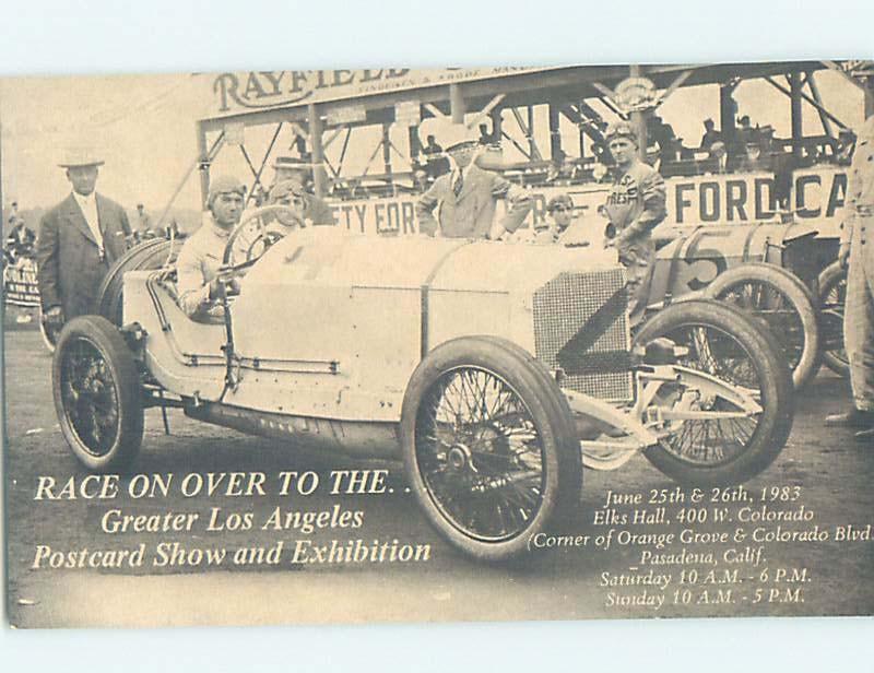 1983 POSTCARD SHOW OLD CAR SHOWN Los Angeles California CA H9455