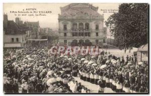 Old Postcard Autun Solemn Entrance Villard De Mar August 20, 1906 The TOP crowd