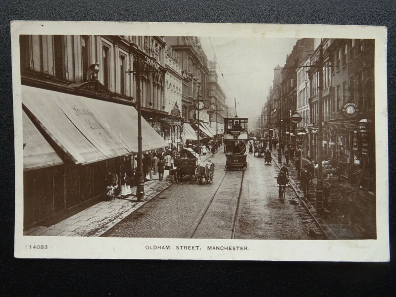 Manchester OLDHAM STREET showing JAMES LOVE Store c1909 RP Postcard by Kingsway