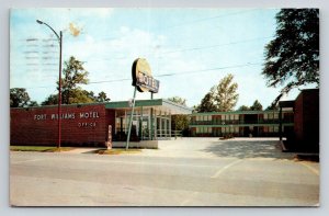 1958  Fort Williams Motel d Sylacauga  Alabama   Postcard