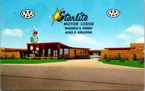 Postcard Starlite Motor Lodge 6345 E. Kellogg in Wichita, Kansas