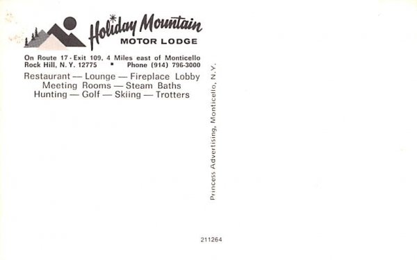 Holiday Mountain Motor Lodge Rock Hill, New York