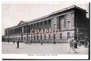 Paris Colonnade Du Louvre - Old Postcard