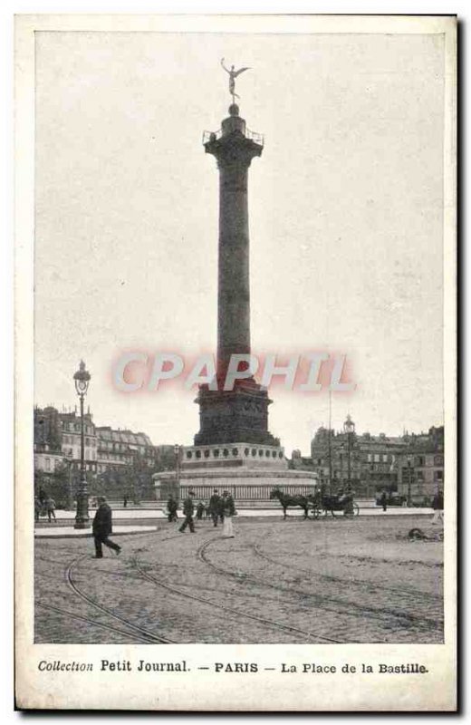 Old Postcard Paris Place De La Bastille