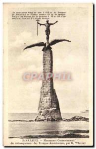 Old Postcard Saint Nazaire commemorative monument of the landing of troops Sa...