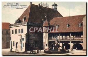 Postcard Old Customs Colmar Old Custom with fountain Schwendl