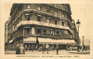 France Paris Brasserie Universelle Restaurant C-1910 Postcard roadside 22-10266