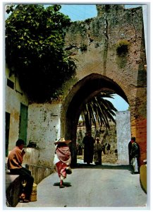 1973 Typical Arch Kasbah Tanger Morocco Antique Posted Air Mail Postcard