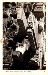 New York City Aerial View Of Rockefeller Center 1946 Real Photo