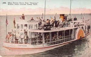 Glass Bottom Power Boat Empress, Avalon, Catalina Island, CA., early postcard