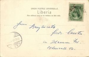 liberia, MONROVIA, Street Scene with Church (1903) Stamp