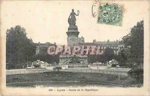 Postcard Old Lyon Statue of the Republic