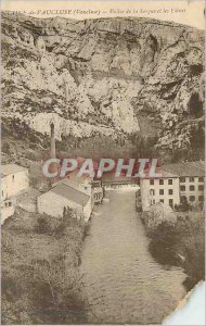 Old Postcard Fontaine de Vaucluse Vallee de la Sorgue and Factories