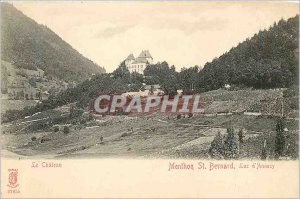 Old Postcard Menthon St Bernard Lake Annecy The Castle (map 1900)