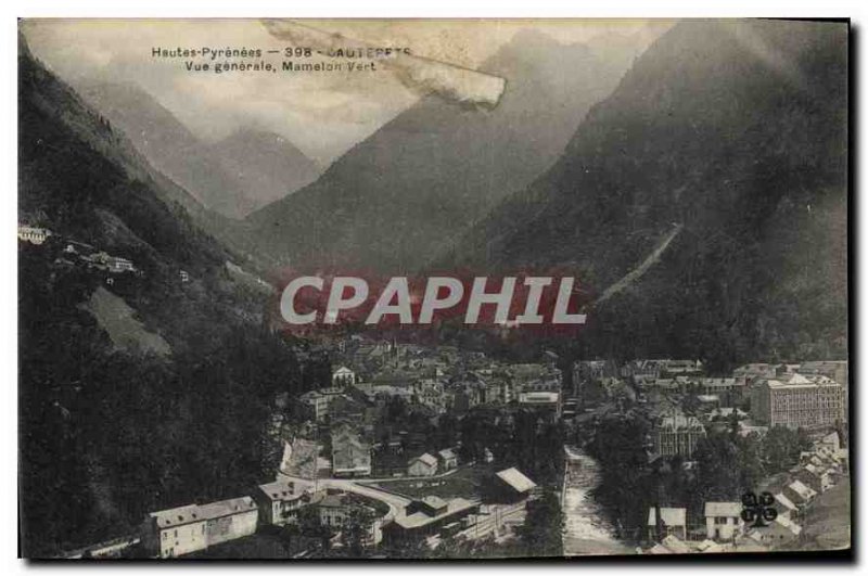 Old Postcard Hautes Pyrenees Cauterets General view