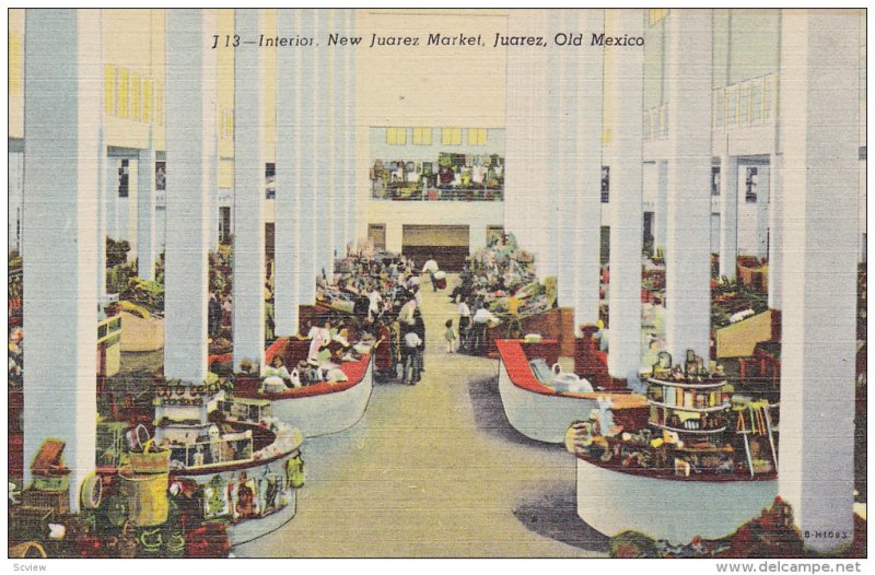 Interior, New Juarez Market, Juarez, Old Mexico, 1930-1940s