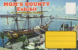 MGM's Bounty Exhibit Ship Florida USA Map Folding Postcard Book