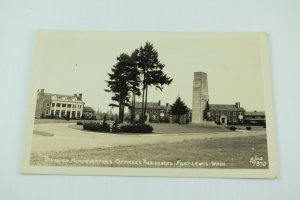 WWI WWII Real Photo Officers Residences Fort Lewis RPPC Ellis Postcard P72