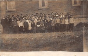 J46/ Chicago Illinois RPPC Postcard c1914 School Students Teacher 231