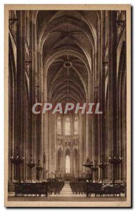 Postcard Old Nantes Interior of the cathedral's nave