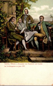 Schiller Wilhelm und Alexander von Humboldt und Goethe Im Schillergarten June...