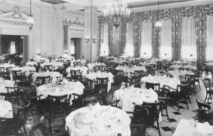 Postcard Chicago Illinois Lakeshore Club Restaurant interior 22-14334