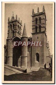 Montpellier Old Postcard The cathedral St. Peter