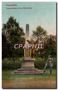 Old Postcard Germersheim Kriegerdenkmal auf dem Militarfriedhof