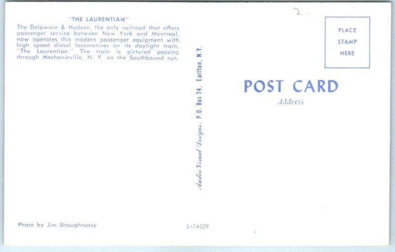 Postcard - The Laurentian, The Delaware & Hudson - Mechanicville, New York