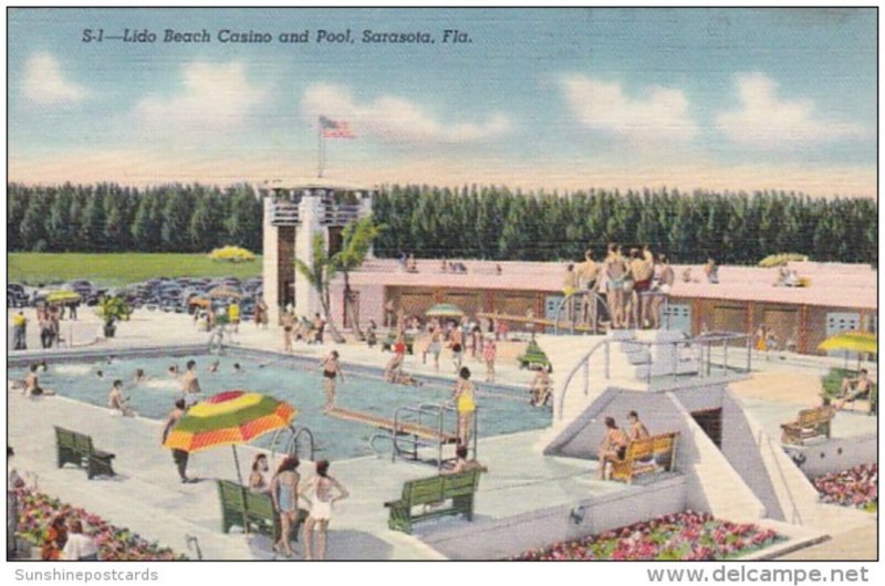 Florida Sarasota Lido Beach Casino and Pool Curteich