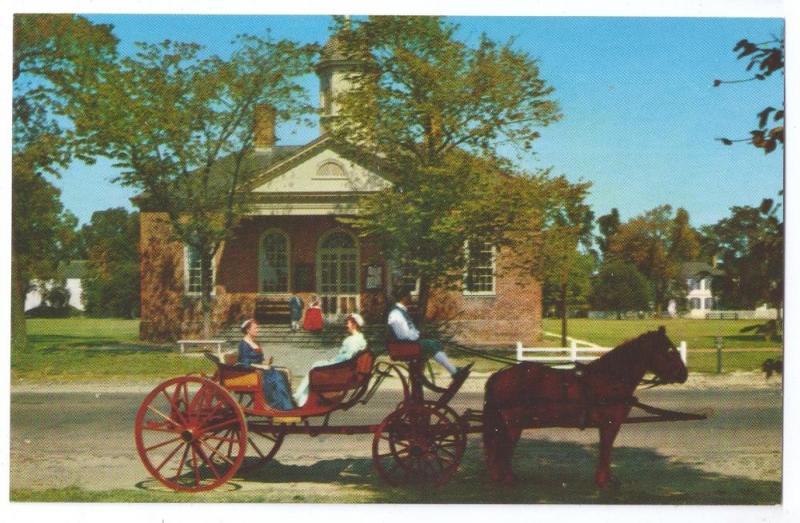 Williamsburg VA Courthouse Colonial Virginia Horse Carriage